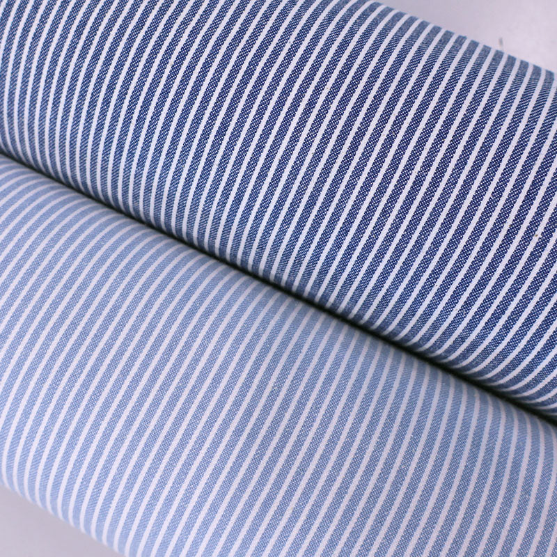 Cotton Yarn Dyed Stripe - Dark Blue