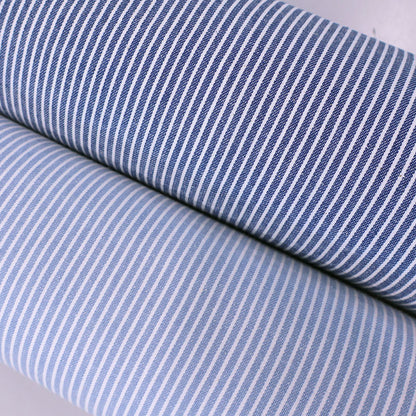Cotton Yarn Dyed Stripe - Dark Blue