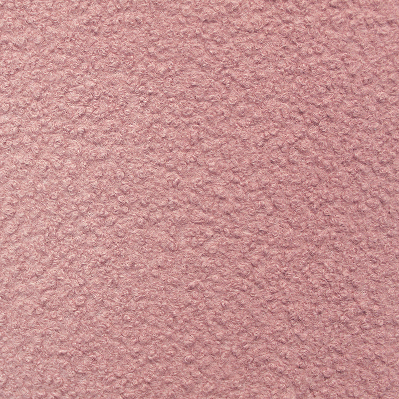 100% Polyester Rose Pink Bouclé Fabric