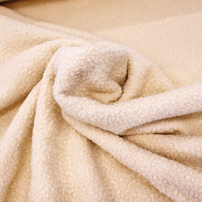 100% Polyester Bouclé Fabric - Oat