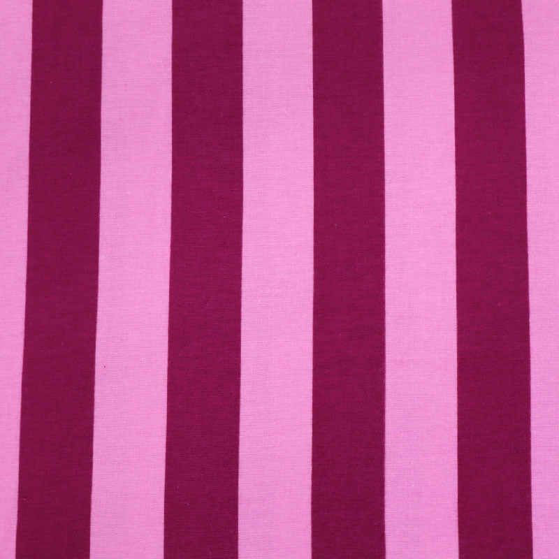100% Cotton Brushed Cotton Striped Fabric - Pink