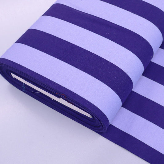 100% Cotton Brushed Cotton Striped Fabric - Purple and Lilac