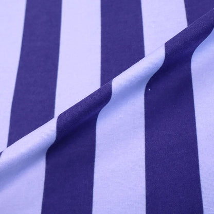 100% Cotton Brushed Cotton Striped Fabric - Purple and Lilac