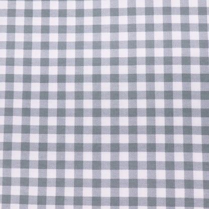 100% Cotton Grey Brushed Cotton Gingham Fabric
