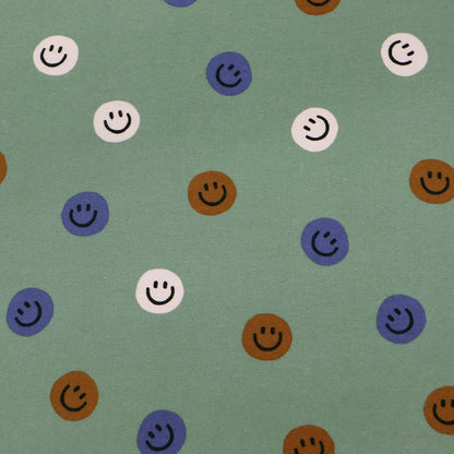 Brushed Cotton - Green - Smile