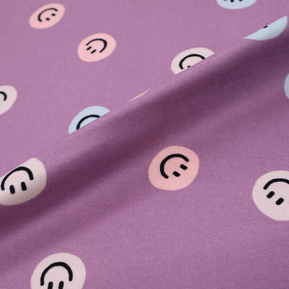 Brushed Cotton - Lilac - Smile