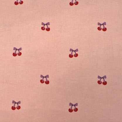 Brushed Cotton - Muted Pink - Cherries