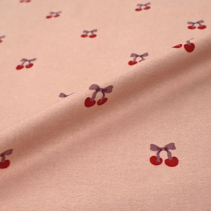 Brushed Cotton - Muted Pink - Cherries