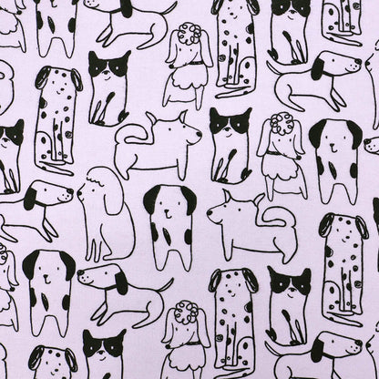 Brushed Cotton - White/Black - Cleo's Friends