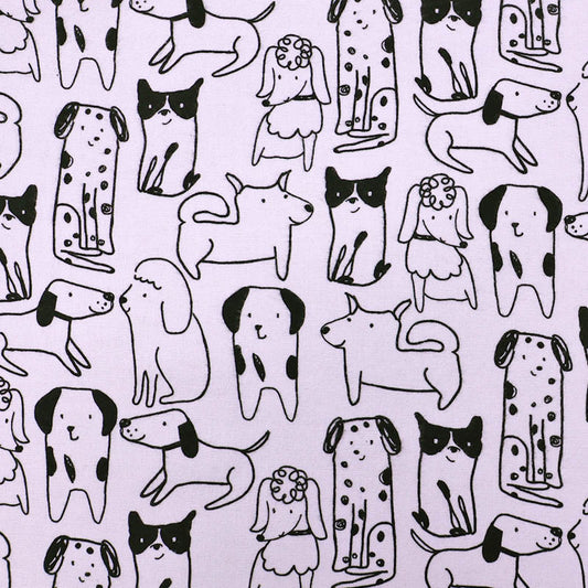 Brushed Cotton - White/Black - Cleo's Friends