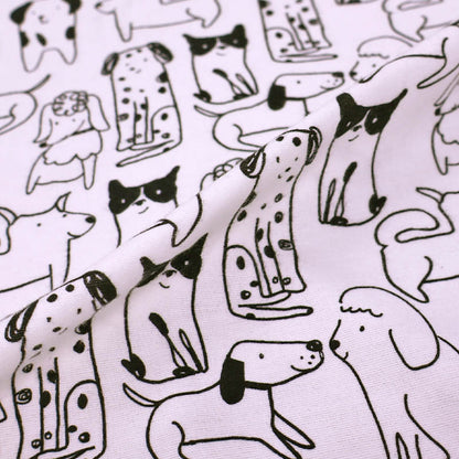 Brushed Cotton - White/Black - Cleo's Friends