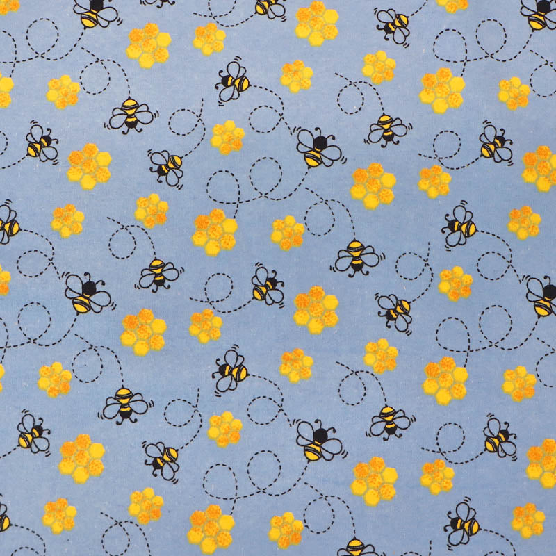 Brushed Cotton -  Worker Bee Blue - Didsbury
