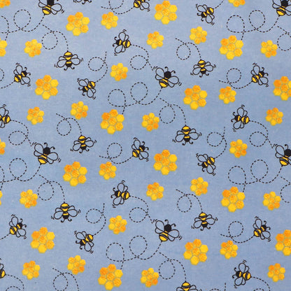 Brushed Cotton -  Worker Bee Blue - Didsbury