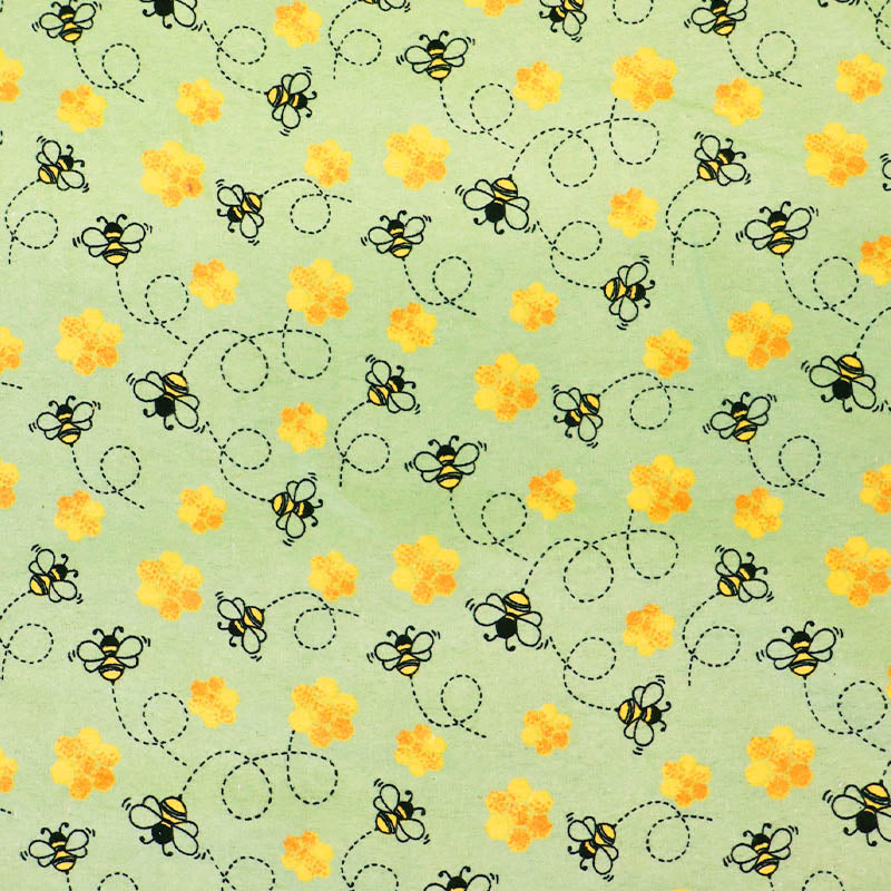 Brushed Cotton -  Worker Bee Green - Deansgate