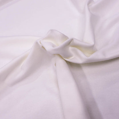100% Cotton Brushed Cotton Flannel Fabric - White