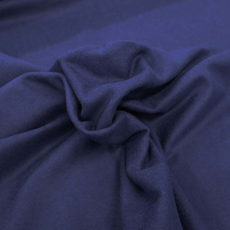 100% Cotton Brushed Cotton Flannel Fabric - Navy Blue