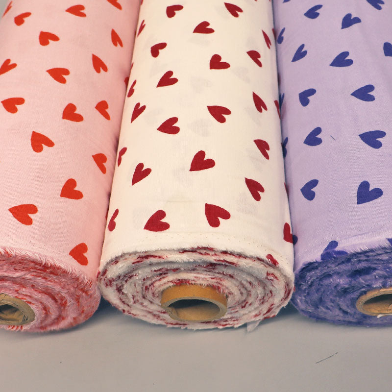 Brushed Cotton - White/Red - Amour