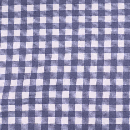 100% Cotton Blue Brushed Cotton Gingham Fabric