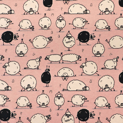 Brushed Cotton - Sheep - Pink - Dolly