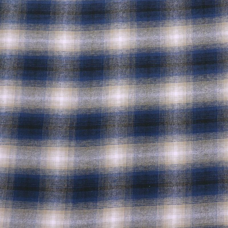 Brushed Cotton Check - Blue and Black - Miss Mackay