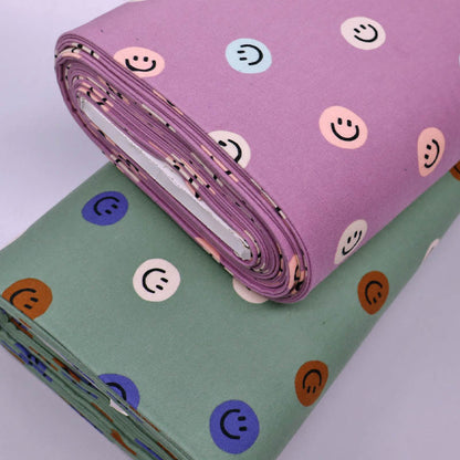 Brushed Cotton - Green - Smile