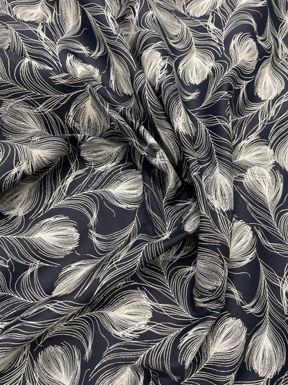 Floral Cotton Poplin - Layla - Navy