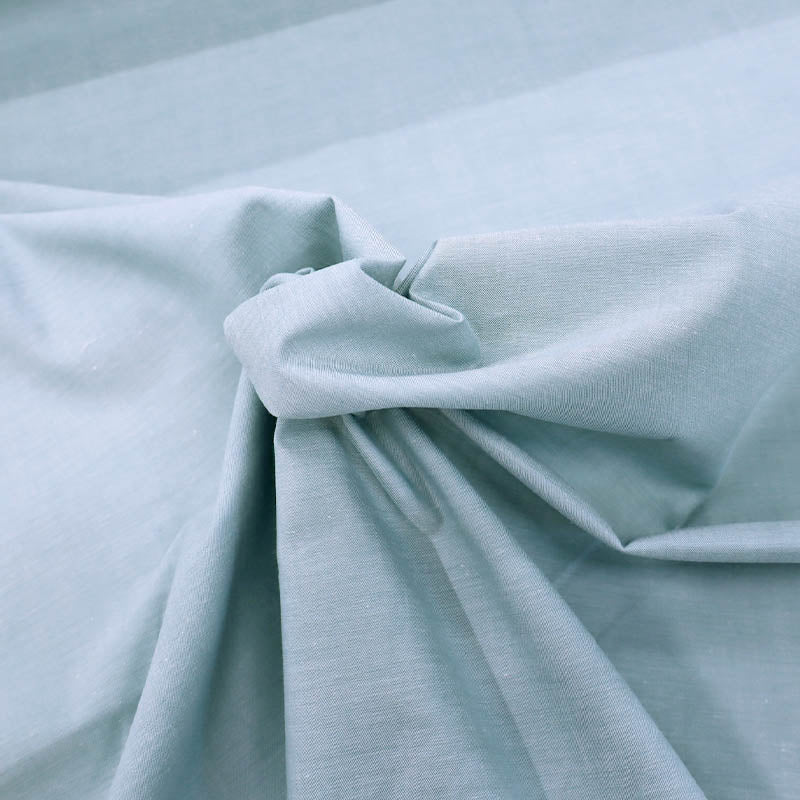 100% Cotton Chambray Fabric - Duck Egg Blue