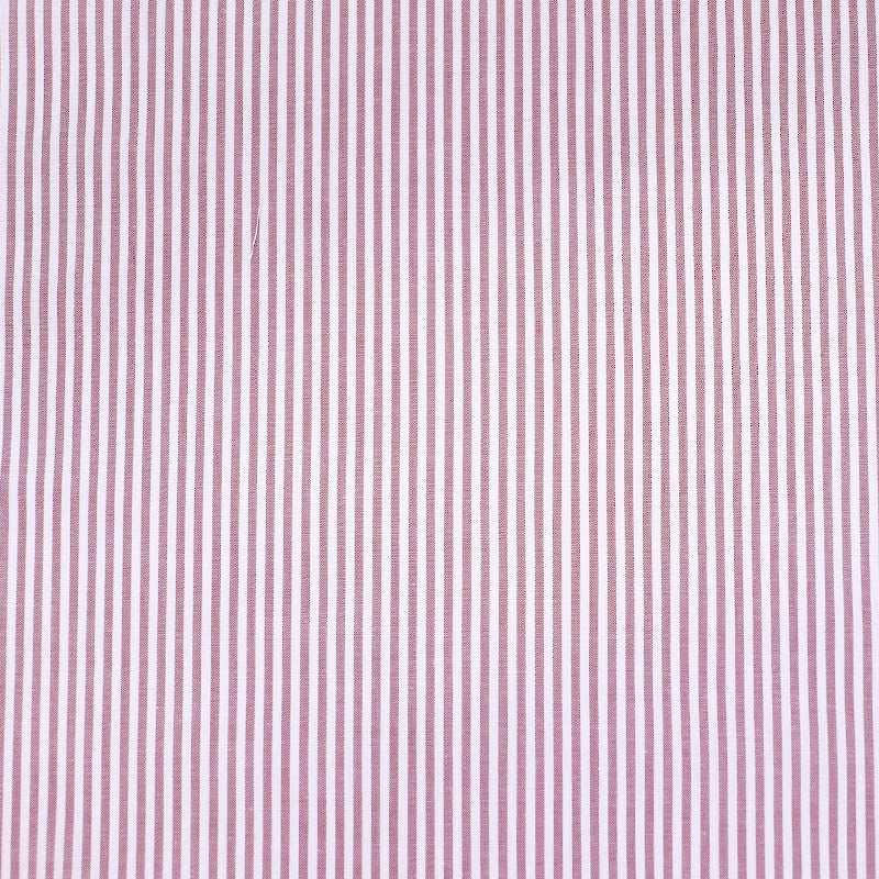 100% Cotton Striped Chambray Fabric - Mauve