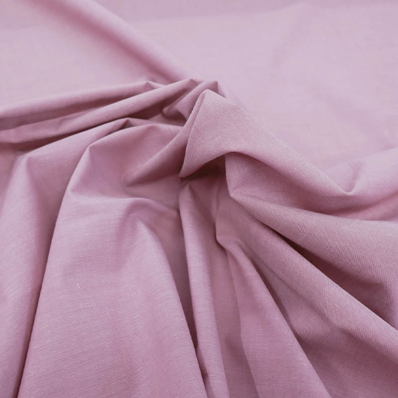 100% Cotton Chambray Fabric - Mauve