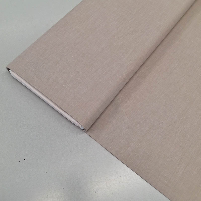 100% Cotton Chambray Fabric - Plain Taupe or Beige