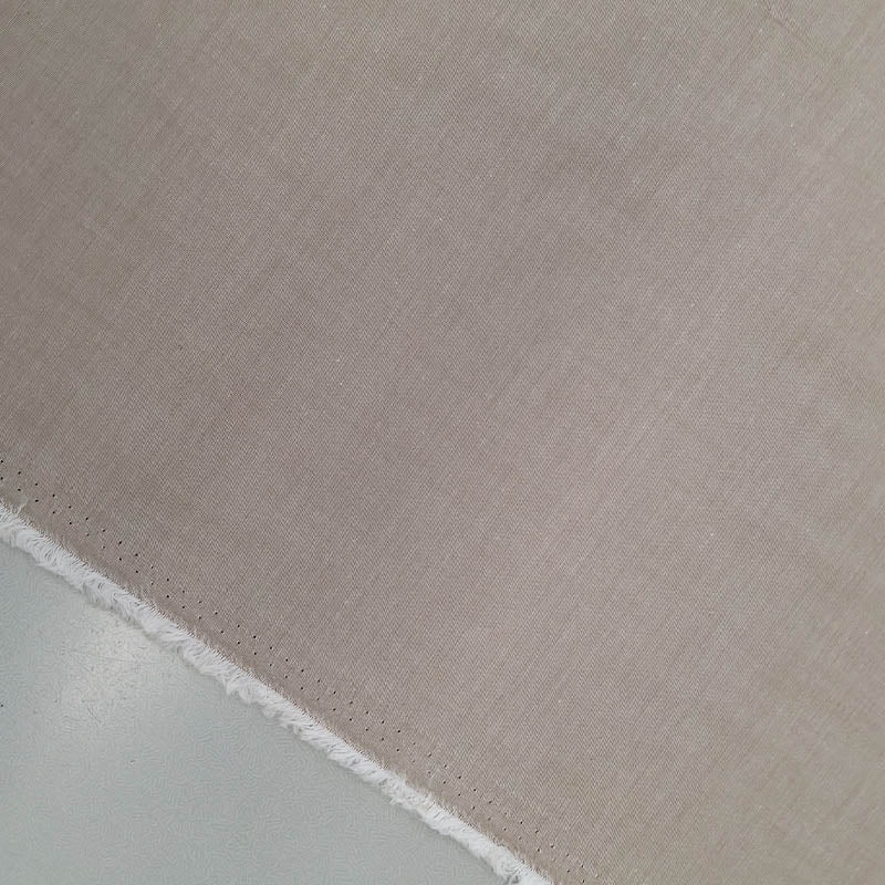 100% Cotton Chambray Fabric - Plain Taupe or Beige