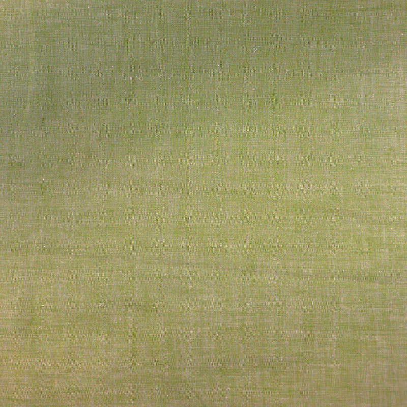 100% Cotton Chambray Fabric - Plain Green