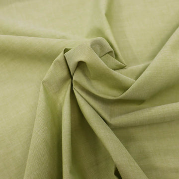100% Cotton Chambray Fabric - Plain Green