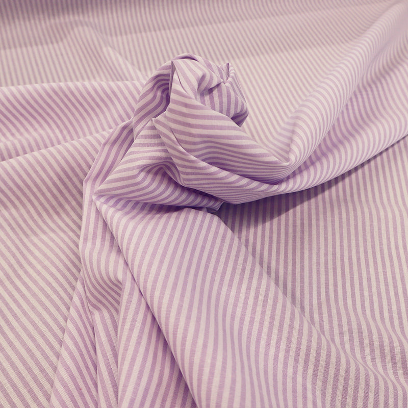 Chambray Cotton - Stripe - Lavender
