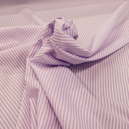 Chambray Cotton - Stripe - Lavender
