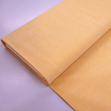 100% Cotton Chambray Fabric - Plain Turmeric Yellow