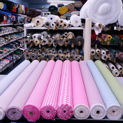 Chambray Cotton Stripe - Duck Egg Blue