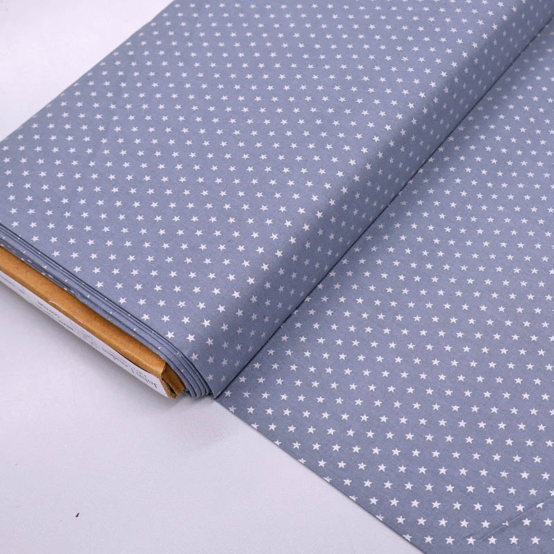 100% Cotton Grey Cotton Fabric - Star Print