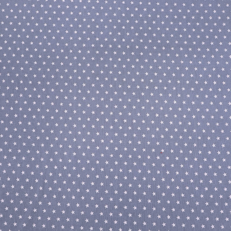 100% Cotton Grey Cotton Fabric - Star Print