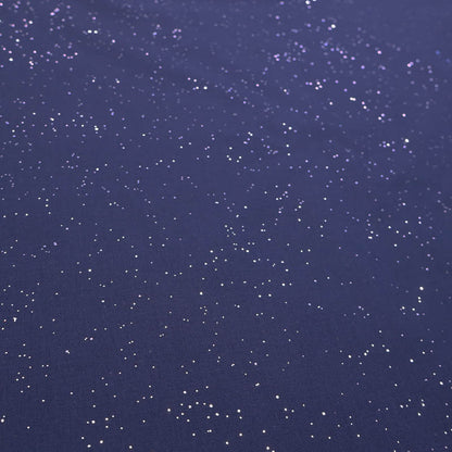 100% Cotton Dark Blue Christmas Fabric - Silver Glitter