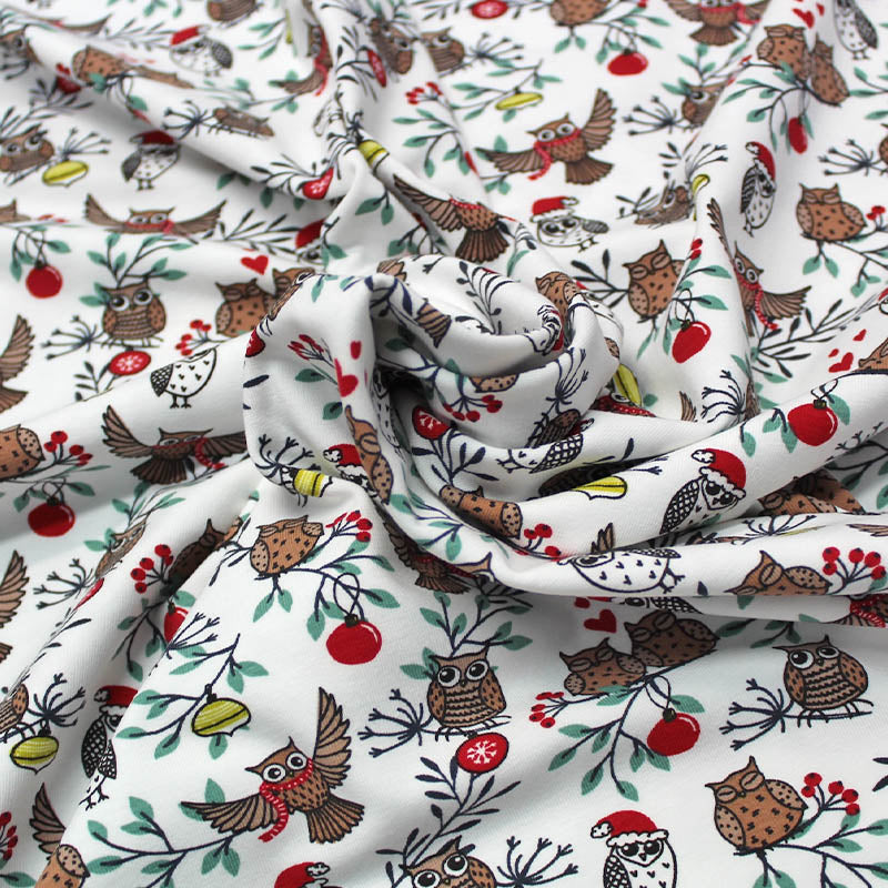 Christmas cotton jersey on sale fabric