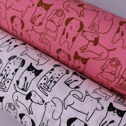 Brushed Cotton - White/Black - Cleo's Friends