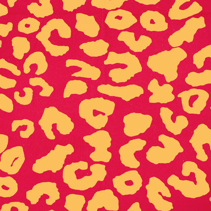 Cotton Canvas - Bright Pink and Orange - Leopard Print