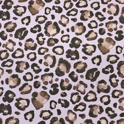 100% Cotton Cream Cotton Canvas Leopard Print Fabric