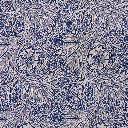 100% Cotton Canvas Fabric - Navy and Cream Floral