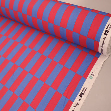 Cotton Canvas - Pink and Blue - Hoxton