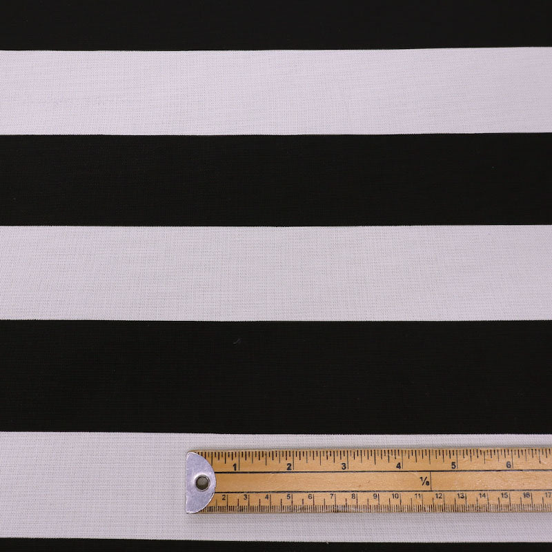 100% Cotton Cotton Canvas Fabric - Black and Cream