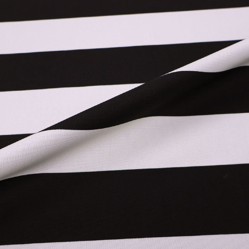 100% Cotton Cotton Canvas Fabric - Black and Cream