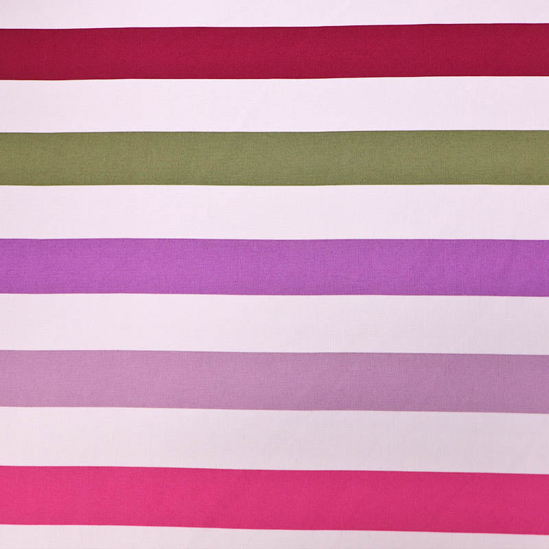 100% Cotton Multicolour Striped Canvas Fabric