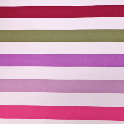 100% Cotton Multicolour Striped Canvas Fabric